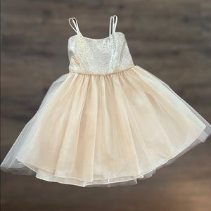 Gorgeous champagne tulle and sequin dress